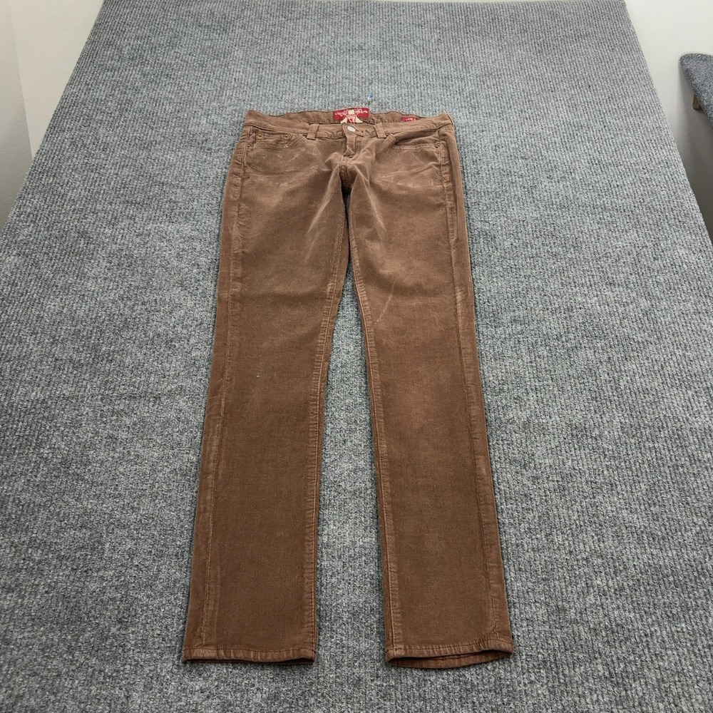 Lucky Brand Pants Womens 4 Brown Corduroy Zoe Skinny Casual Boho Style